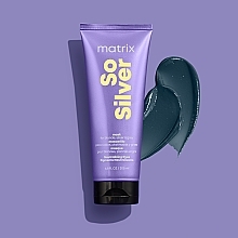 Light Hair Color Preserving Mask - Matrix Total Results Color Obsessed So Silver Triple Power Mask — photo N4