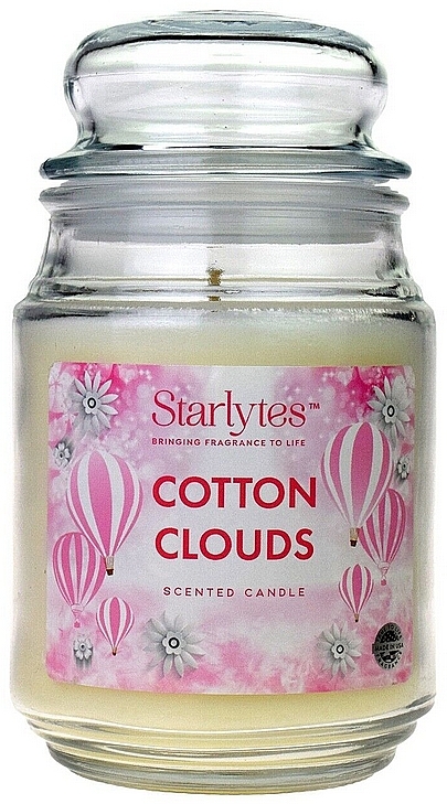 Scented Candle in Glass Jar - Starlytes Cotton Clouds Scented Candle — photo N1