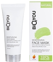 Fragrances, Perfumes, Cosmetics Moisturizing Face Mask with AHA & Hyaluronic Acid - Bio2You Natural Moisturising Face Mask