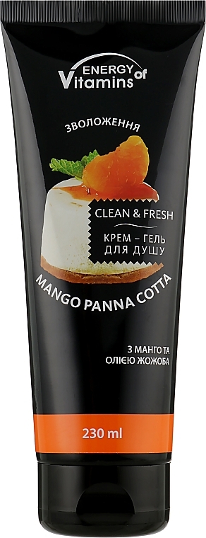 Cream Shower Gel - Energy of Vitamins Cream Shower Gel Mango Panna Cotta — photo N5