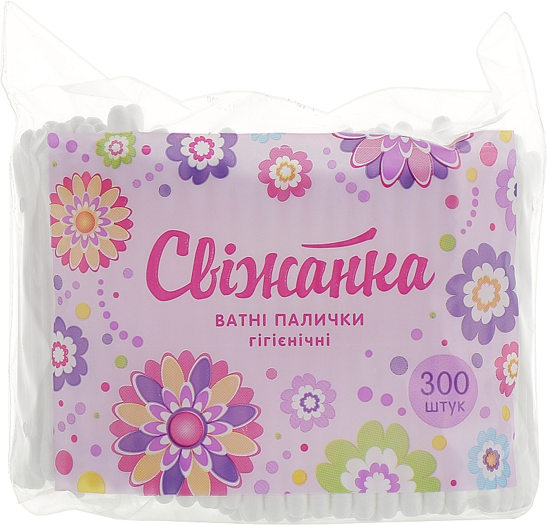 Cotton Buds, polyethylen pack, 300 pcs - Svizhanka — photo N4