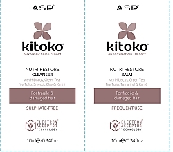 Fragrances, Perfumes, Cosmetics Set - Affinage Kitoko Nutri-Restore Cleanser & Balm Sachet Duo (h/sham/10ml + h/balm10ml)