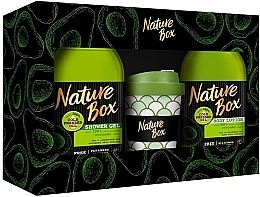 Fragrances, Perfumes, Cosmetics Set - Nature Box Avocado Oil (s/g/385ml + b/lot/385ml + cup)