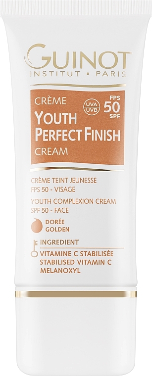Sunscreen Foundation - Guinot Youth Perfect Finish Cream SPF50 — photo N1