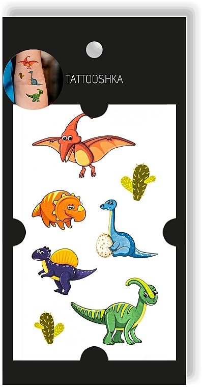 Kids Temporary Tattoo Set "Dinosaurs" - Tattooshka — photo N2