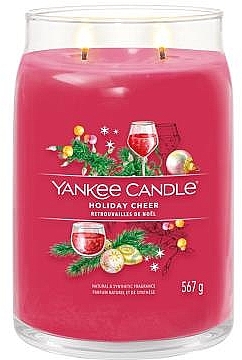 Scented Candle in Glass 'Holiday Cheer', 2 wicks - Yankee Candle Singnature — photo N3