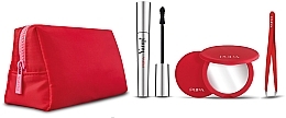 Fragrances, Perfumes, Cosmetics Set - Pupa Vamp! Mascara & Tweezers & Mirror (mascara/9ml + mirror/1pc + tweezers/1pc + bag)