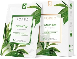 GIFT! Cleansing Sheet Mask for Combination Skin - Foreo Green Tea Sheet Mask — photo N3