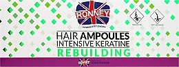 Rebuilding Ampoules for Dry & Damaged Hair - Ronney Hair Ampoules Intensive Keratine Rebuilding — photo N1
