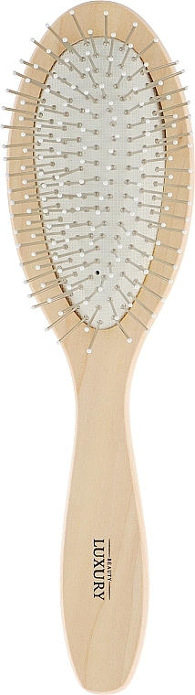 Massage Hair Brush, HB-03-07, wooden, oval, large - Beauty LUXURY — photo N10