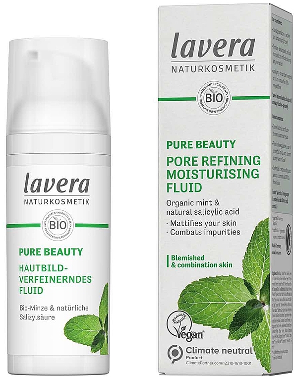 Moisturising Fluid - Lavera Pure Beauty Pore Refining Moisturising Fluid — photo N7