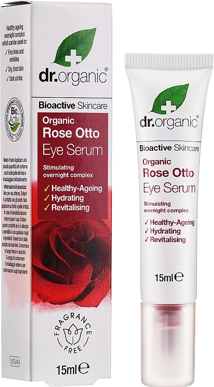 Eye Serum "Rose Otto" - Dr. Organic Bioactive Skincare Rose Otto Eye Serum — photo N2