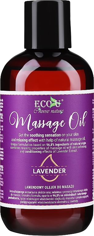 Massage Oil with Lavender Extract - Eco U Lavender Massage Oil — photo N1