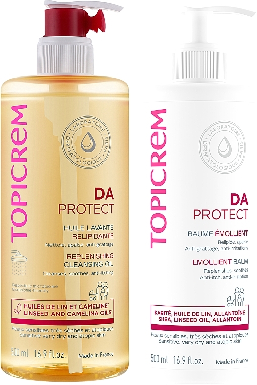 Set - Topicrem DA Protect (oil/500ml + balm/500ml) — photo N1