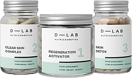 “Perfect skin” set for 2 months - D-Lab Nutricosmetics Perfect-Skin Program 2 Months (caps/6x56pcs) — photo N1