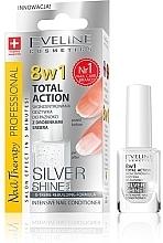 Nail Repairer 8in1 - Eveline Cosmetics Nail Therapy Professional Silver Shine — photo N3