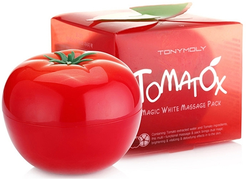 Brightening Tomato Face Mask - Tony Moly Tomatox Magic White Massage Pack — photo N1