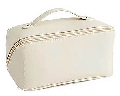 Cosmetic Bag with Zipper, beige - He — photo N1