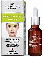 Fragrances, Perfumes, Cosmetics Normilizing Night Peeling - Floslek Dermo Expert Anti Acne Peeling