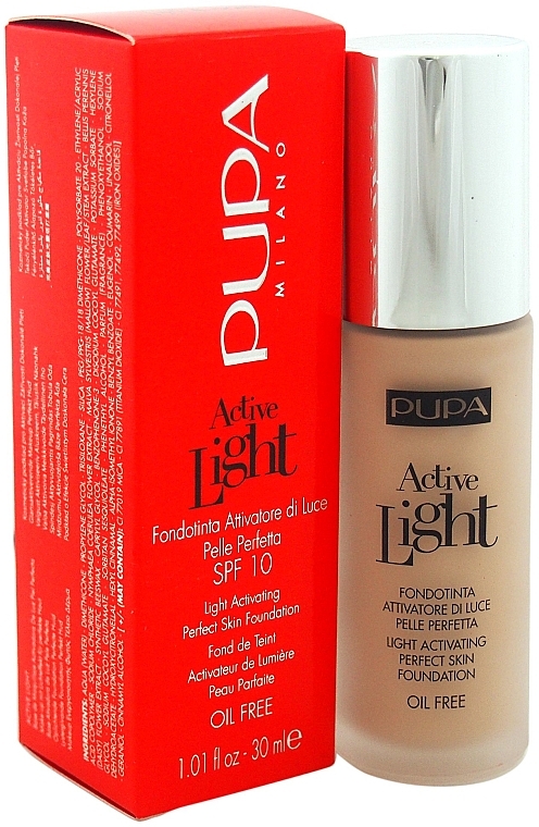 Natural Radiance Face Foundation - Pupa Active Light SPF10 — photo N2