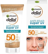 Facial Sunscreen - Garnier Delial Anti Aging Super UV Facial Protective Cream Spf50 — photo N3