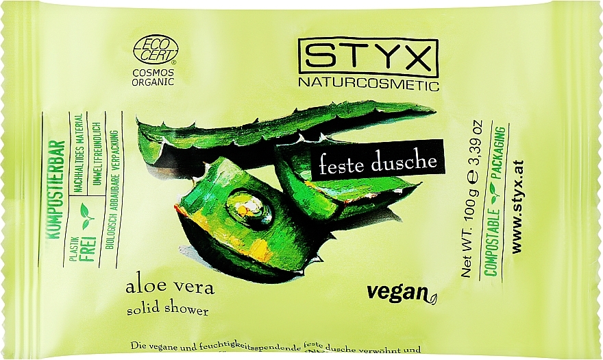 Aloe Vera Solid Shower Soap - Styx Naturcosmetic Aloe Vera Solid Shower — photo N1