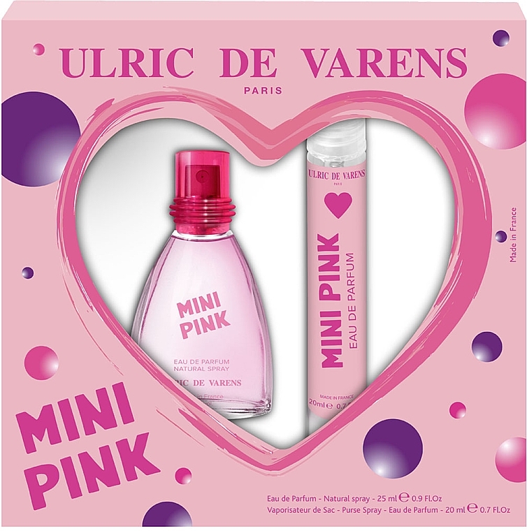 Ulric de Varens Mini Pink - Set (edp/25ml + spray/20ml) — photo N1