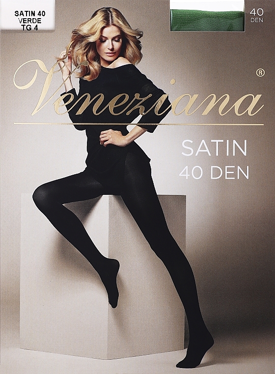 Satin Tights, 40 Den, verde - Veneziana — photo N11