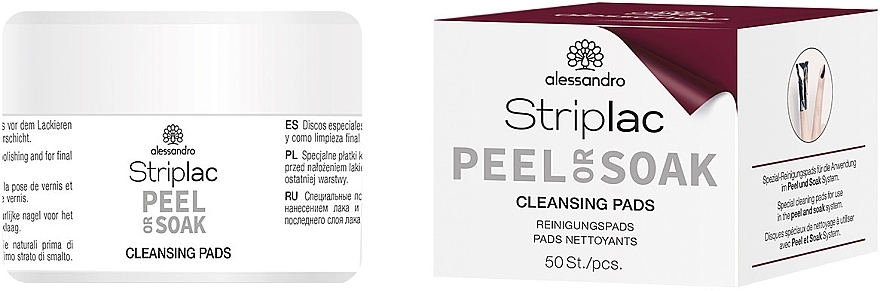 Gel Polish Remover Pads - Alessandro International Striplac Peel Or Soak — photo N1