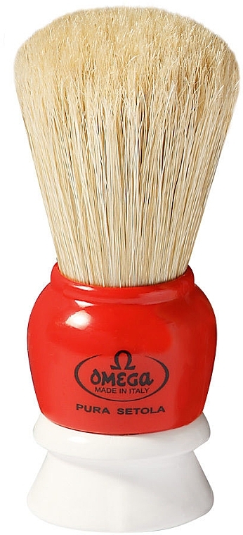 Shaving Brush, 10075, red - Omega — photo N1