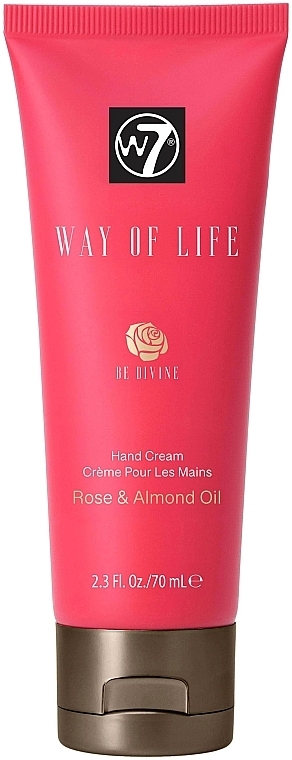 Rose & Almond Oil Hand Cream - W7 Way of Life Hand Cream Be Divine — photo N1