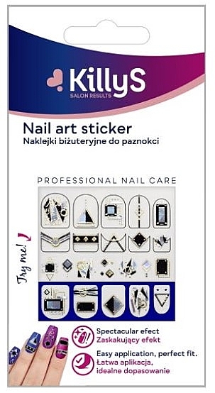 Nail Stickers, 500139 - KillyS Nail Art Sticker Black Shine — photo N7