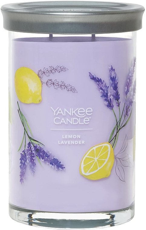 Scented Candle on Stand 'Lemon & Lavender', 2 wicks - Yankee Candle Lemon Lavender Tumbler — photo N1