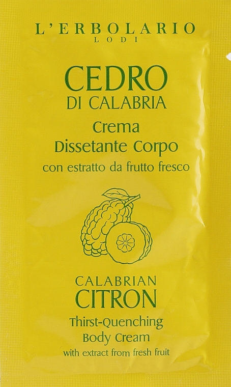 Body Cream - L'Erbolario Calabrian Citron Body Cream (sample) — photo N1