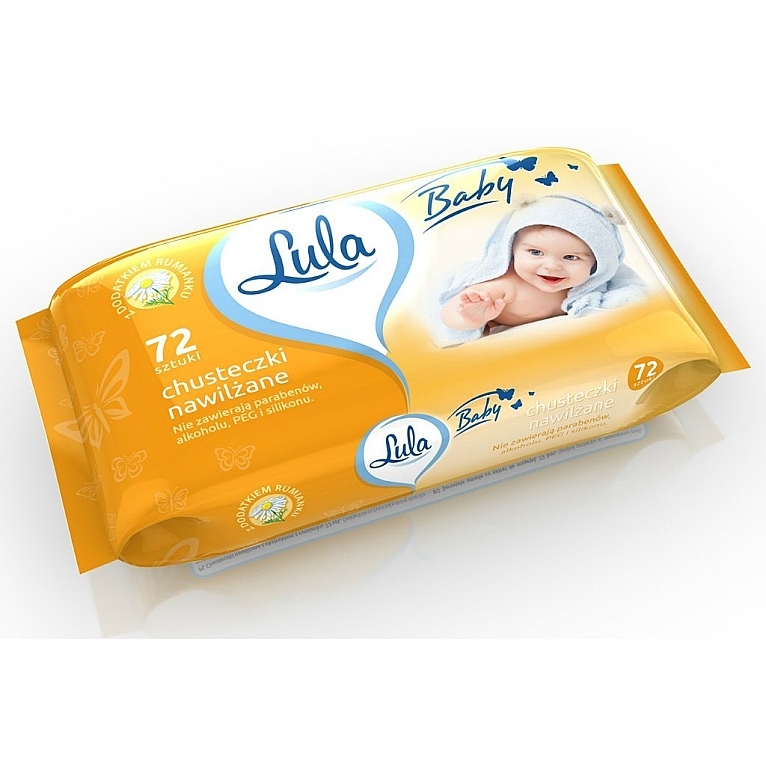 Baby Wet Wipes with Chamomile, 72 pcs - LULA Baby — photo N1