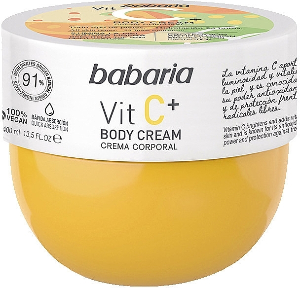 Vitamin C Body Cream - Babaria Body Cream Vit C+ — photo N8