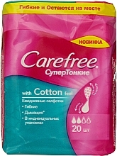 Fragrances, Perfumes, Cosmetics Daily Liners in Individual Envelopes, 20pcs - Carefree SuperThin with Cotton Feel