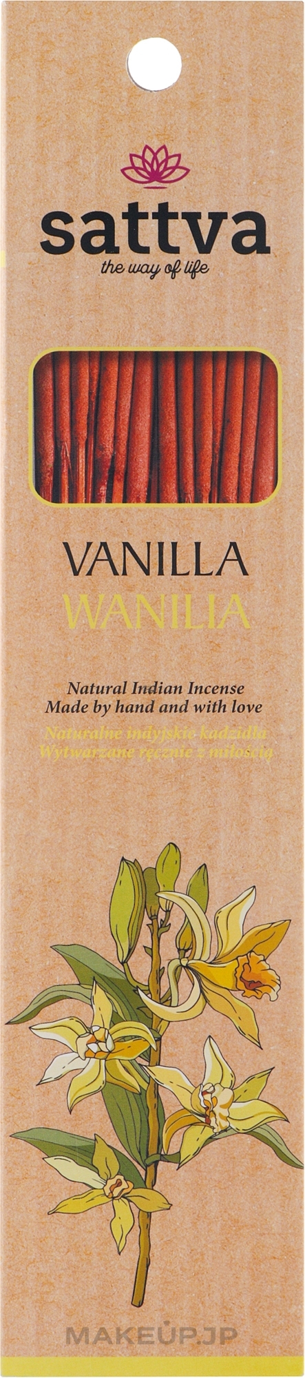 Vanilla Incense Sticks - Sattva Vanilla — photo 15 szt.