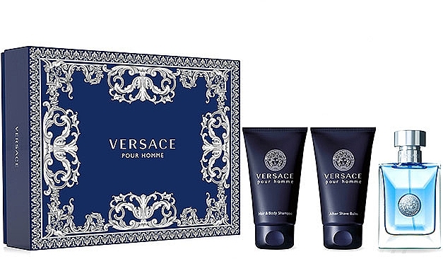 Versace Pour Homme - Set (edt/50ml + sh/gel/50ml + ash/balm/50ml) — photo N1