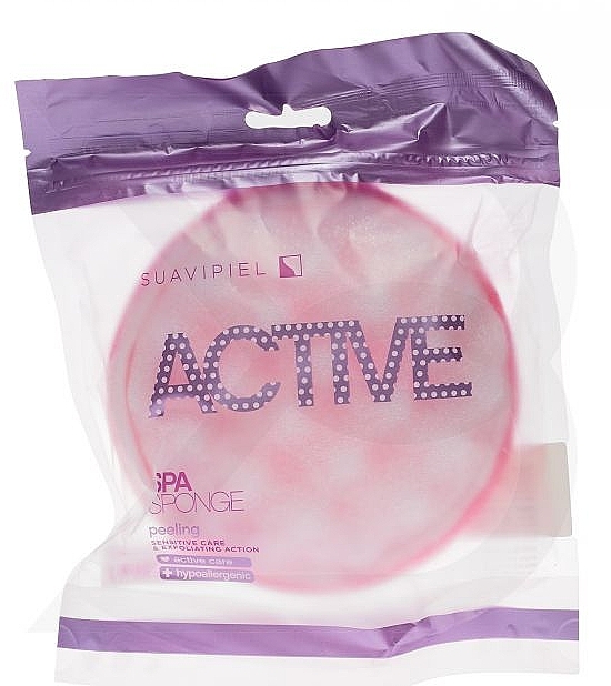 Shower Sponge, pink - Suavipiel Active Spa Sponge — photo N1