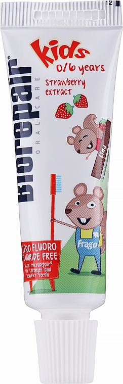 GIFT! Toothpaste for Kids 'Happy Mouse' - BioRepair Junior Topo Gigio Cartoon (sample)  — photo N1