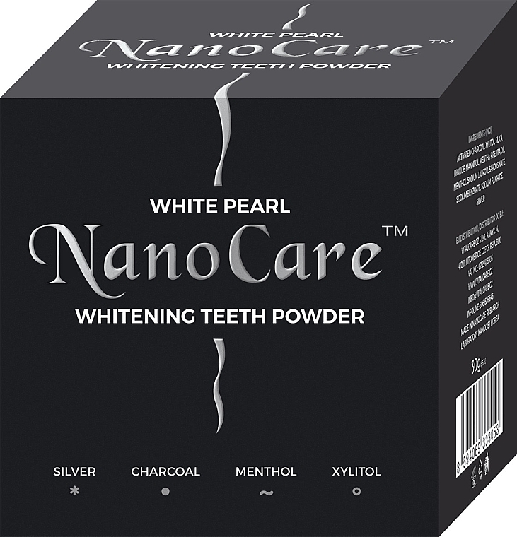 Whitening Tooth Powder - VitalCare White Pearl NanoCare Charcoal Teeth Powder — photo N1