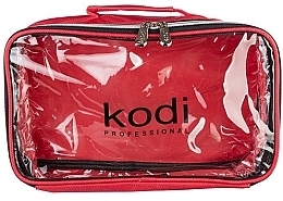 Nylon Cosmetic Bag No. 18 with a zipper, red - Kodi Professional — photo N1