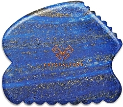 Lapis Lazuli Gua Sha Massager, blue - Crystallove Lapis Lazuli Contour Gua Sha — photo N5