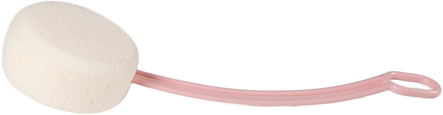 Bath Sponge, white with pink handle - Top Choice	 — photo N1