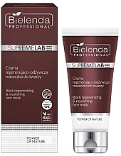 Fragrances, Perfumes, Cosmetics Regenerating & Nourishing Face Black Mask - Bielenda Professional SupremeLab Power of Nature