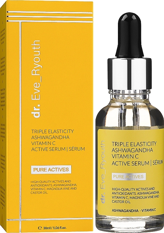 Active Serum with Ashwaganda Root Extract & Vitamin C - Dr. Eve_Ryouth Triple Elasticity Ashwaganda Vitamin C Powerful Active Serum — photo N2