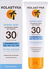 Fragrances, Perfumes, Cosmetics Protective Mattifying Face Cream SPF 30 - Kolastyna Super-Mat SPF 30