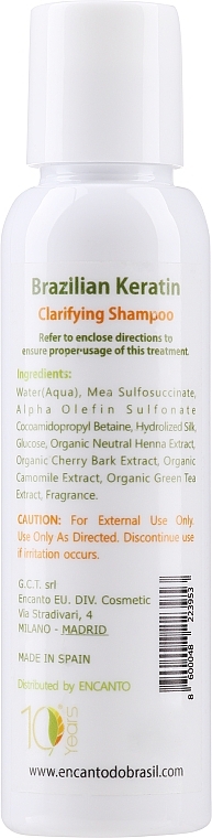 Shampoo - Encanto Brazilian Keratin Clarifying Shampoo — photo N2