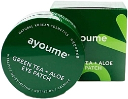 Fragrances, Perfumes, Cosmetics Green Tea & Aloe Eye Patch - Ayoume Green Tea + Aloe Eye Patch